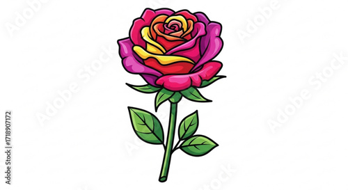 Beautiful rose flower drawing illustration vector art for floral design and romantic gift ideas online now
