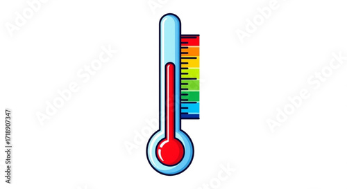 Thermometer temperature vector illustration for medical science and weather forecasting design element