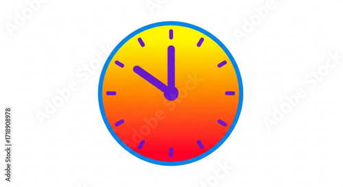 Clock face illustration showing time management and deadline concept for business and personal use cases