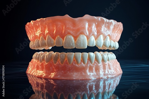 Dental scan illustrating teeth for medical purposes, representing oral health assessment, examination, and radiology in healthcare, Generative AI