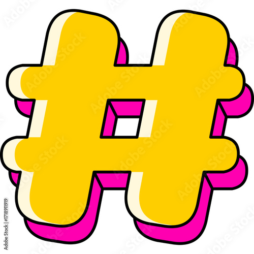Colorful Hastag Vector