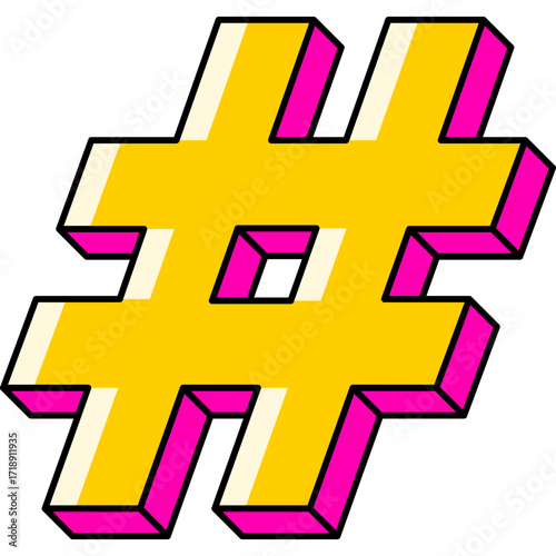 Colorful Hastag Vector
