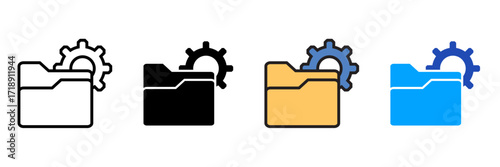 paperwork Icon Set Multiple Style Collection. Document, Folder, Clipboard, Pen, Pencil, Paper, File, Contract, Stamp, Envelope, Calendar, Checklist, Spreadsheet, Archive, Report, Signature, Receipt, I