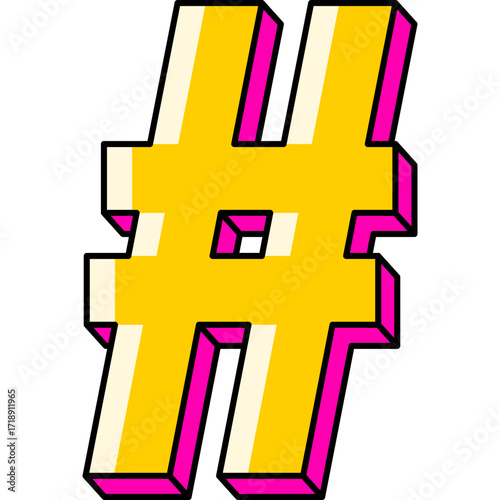 Colorful Hastag Vector