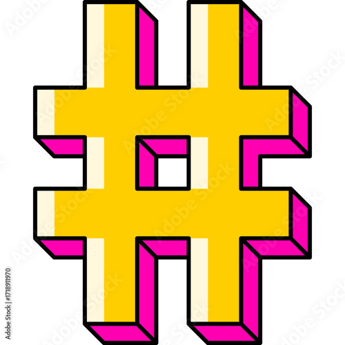 Colorful Hastag Vector