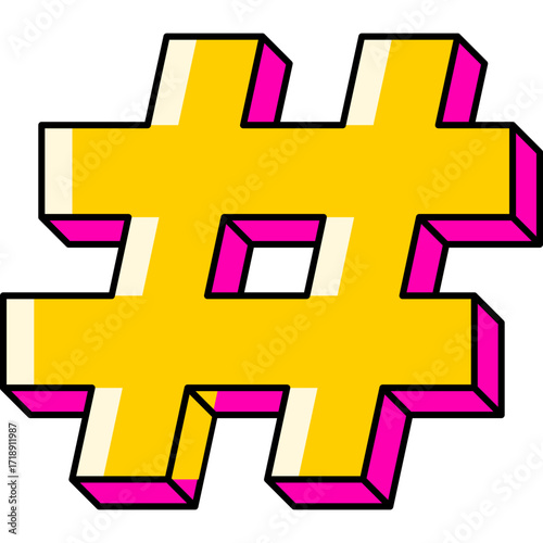 Colorful Hastag Vector