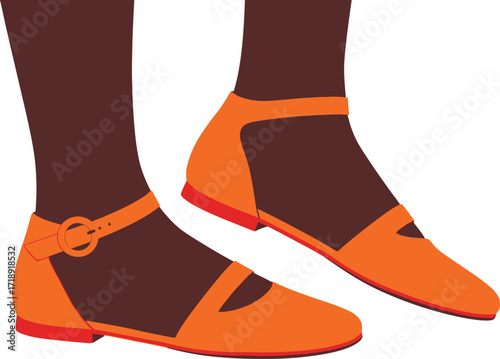 Shop orange sandals footwear fashion shoes women shoe style feet editable stock
