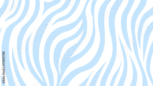 Zebra skin texture blue and white fabric background	