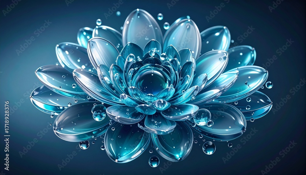 A soft circular pattern made of detailed liquid particles A soft circular pattern made of detailed liquid particles