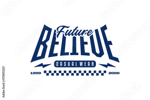 future believe streetwear urban modern template vector