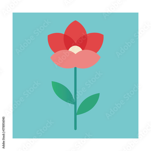 Red flower bloom