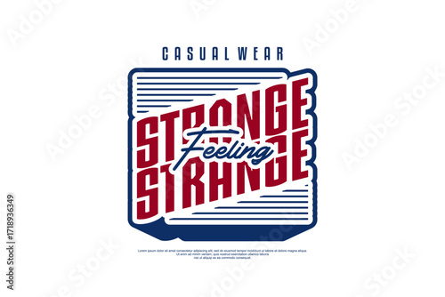 strange feeling streetwear urban modern template vector