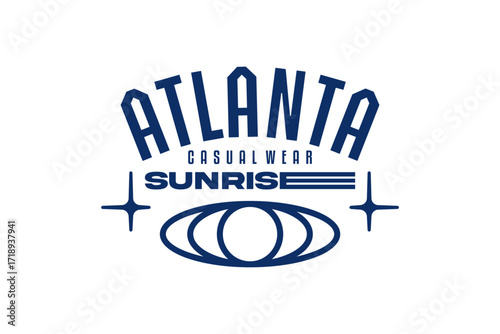 stlanta sunrise streetwear urban modern template vector