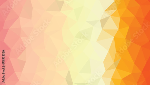 Geometric low poly background with gradient of pink yellow and orange abstract polygon 1