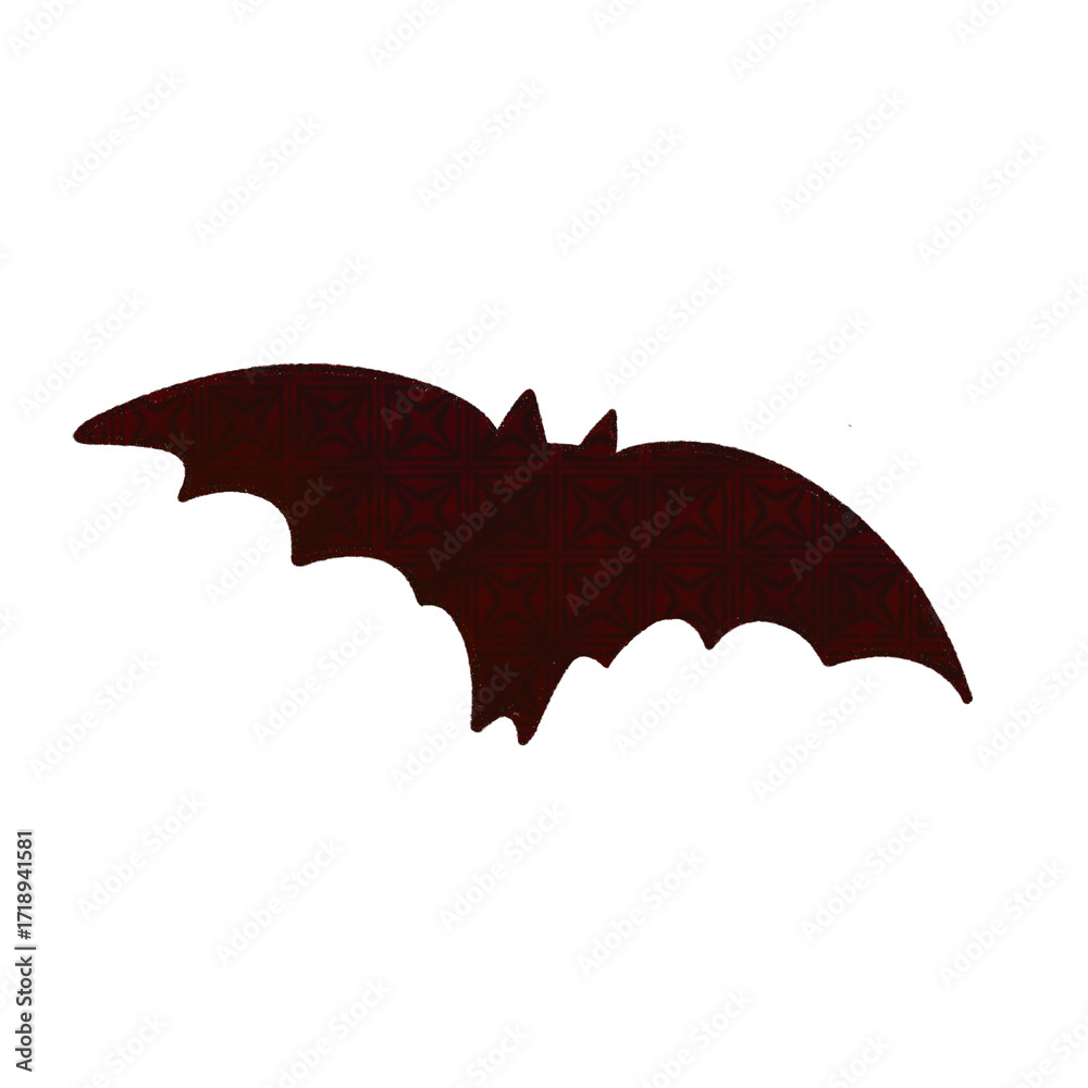 Fototapeta premium Spooky bat silhouette illustration, halloween flying bat clipart, creepy night vampire bat vector art, cartoon halloween bat symbol, scary dark bat design for haunted spooky halloween decoration