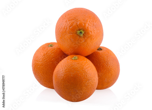 Blood orange fruit isolated on white background.
