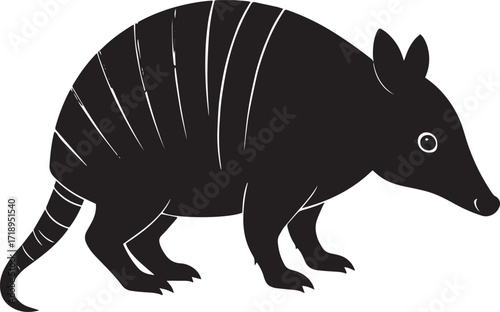  Wild Armadillo Silhouette Vector Illustration