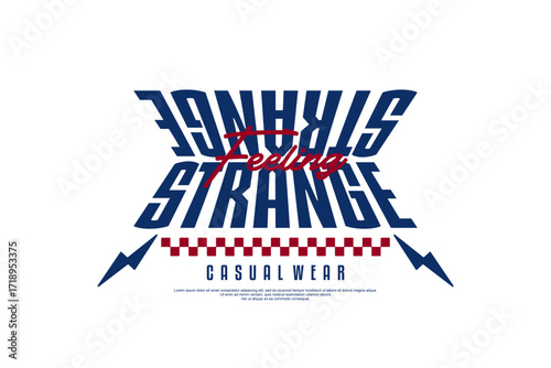 strange feeling streetwear urban modern template vector