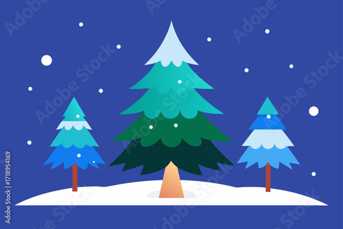 winter landscape with trees and snow
