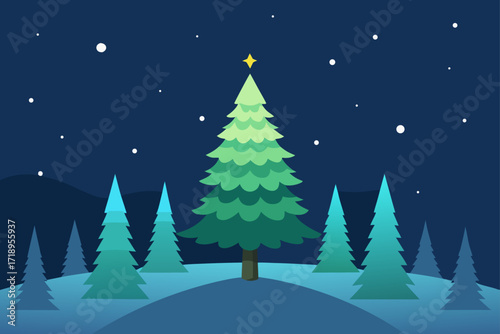 winter landscape with trees and snow