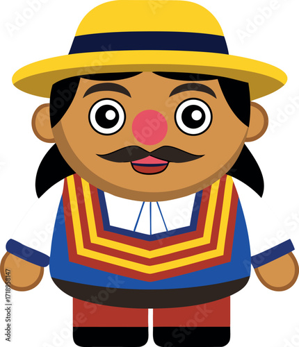 cartoon farmer illustration, cute farmer cartoon, funny farmer artwork, adorable farmer drawing, smiling farmer vector, happy farmer character, playful farmer mascot, child-friendly farmer cartoon, fa