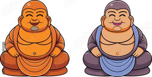 cartoon buddha illustration, cute buddha cartoon, funny buddha drawing, adorable buddha artwork, smiling buddha vector, happy buddha cartoon, playful buddha mascot, child-friendly buddha character, cu