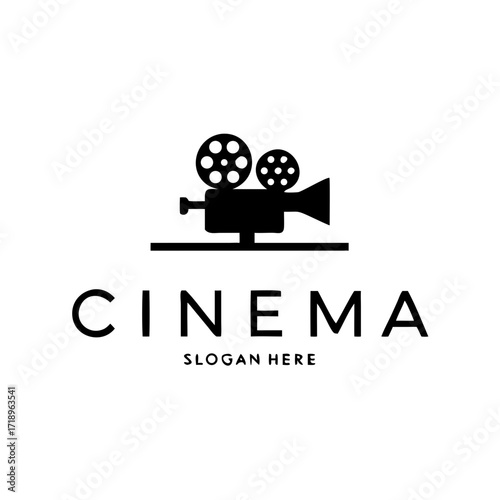abstract cinema logo icon vector design template