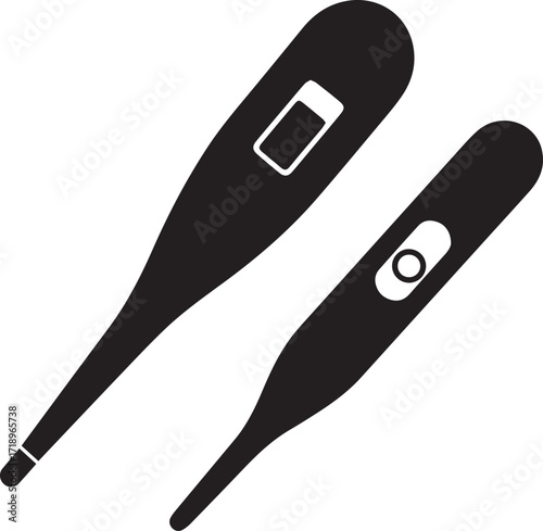 Pregnancy Test Kit silhouette vector, black and white silhouette vector illustration