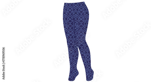 Geometric patterned blue leggings offer a blend of style and comfort for active wear designed to enhance athletic performance and lifestyle fashion