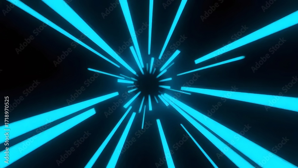 Obraz premium 青色ライトストリーク付き抽象的な背景