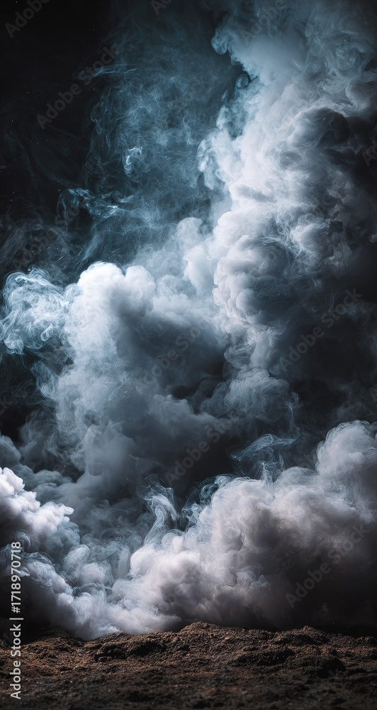Fototapeta premium Dramatic cloudscape, smoky, dark, and moody