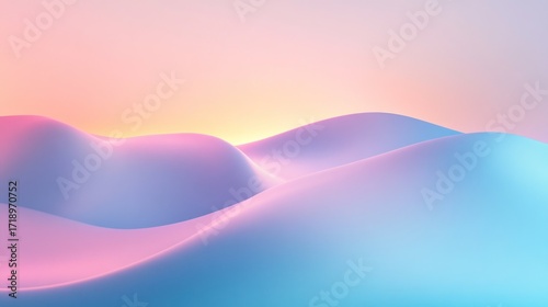 A soft, minimalistic gradient background transitioning from cool teal to pale lavender, with glowing edges creating a peaceful, harmonious look