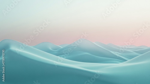 A soft, minimalistic gradient background transitioning from cool teal to pale lavender, with glowing edges creating a peaceful, harmonious look