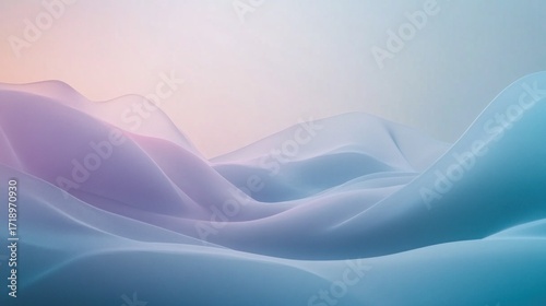 A soft, minimalistic gradient background transitioning from cool teal to pale lavender, with glowing edges creating a peaceful, harmonious look