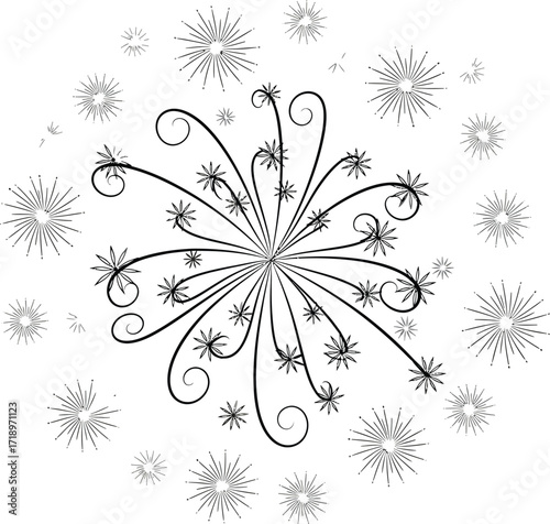 Vector art of abstract starburst