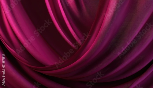 Deep crimson draped fabric