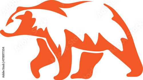 Bear silhouette icon  simple icon. Vector ICON all icon Viktor	