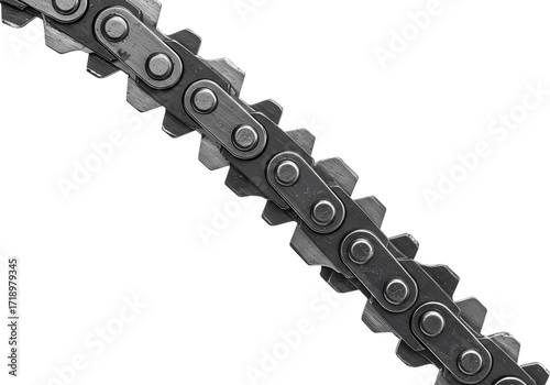 Free Transparent PNG Rustic  Close-up of a Chainsaw Chain: Industrial Metal Cutting Tool