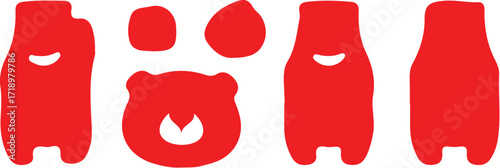 Bear silhouette icon  simple icon. Vector ICON all icon Viktor	