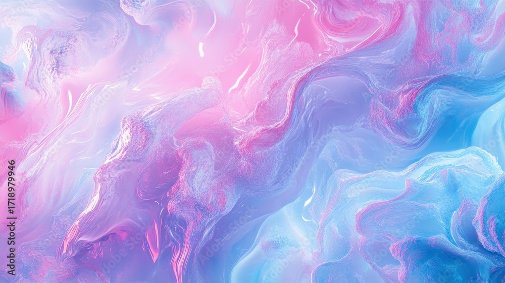 Obraz premium A surreal abstract scene with swirling neon light trails and vibrant gradients in shades of pink, blue, and purple, evoking a sense of motion and fluidity