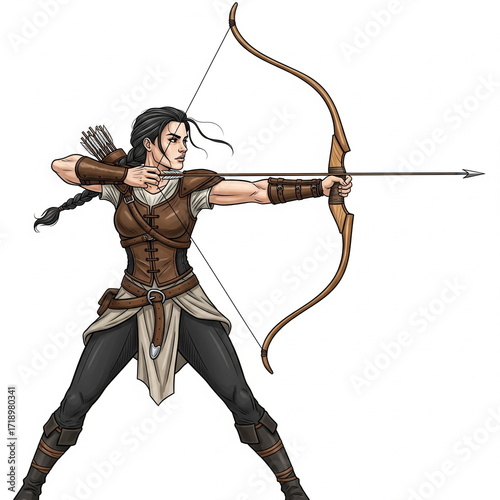 archer on a white background