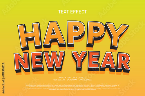Happy New Year Editable Text Effect
