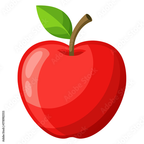 cocky apple fruit vector illustration