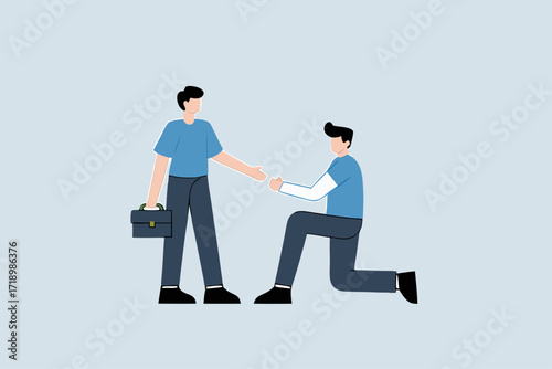 Compassionate entrepreneur extends support to rescue struggling associate.