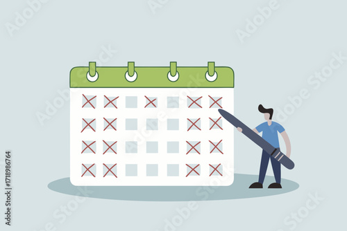 4 day work week, business manager scheduled vacation to work 4 day work week at the company.