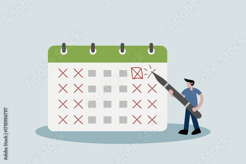 4 day work week, business manager scheduled vacation to work 4 day work week at the company.