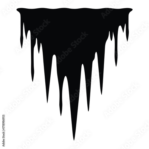 icicle dripping silhouette vector icon design