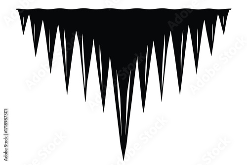 icicle silhouette vector art illustration