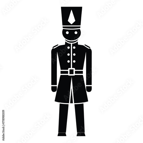 nutcracker guard silhouette vector icon design