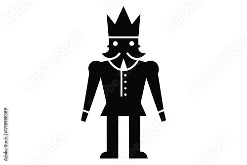 nutcracker king silhouette vector icon design